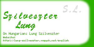 szilveszter lung business card